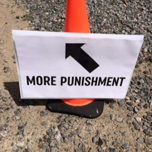 An encouraging sign at the MEC race!